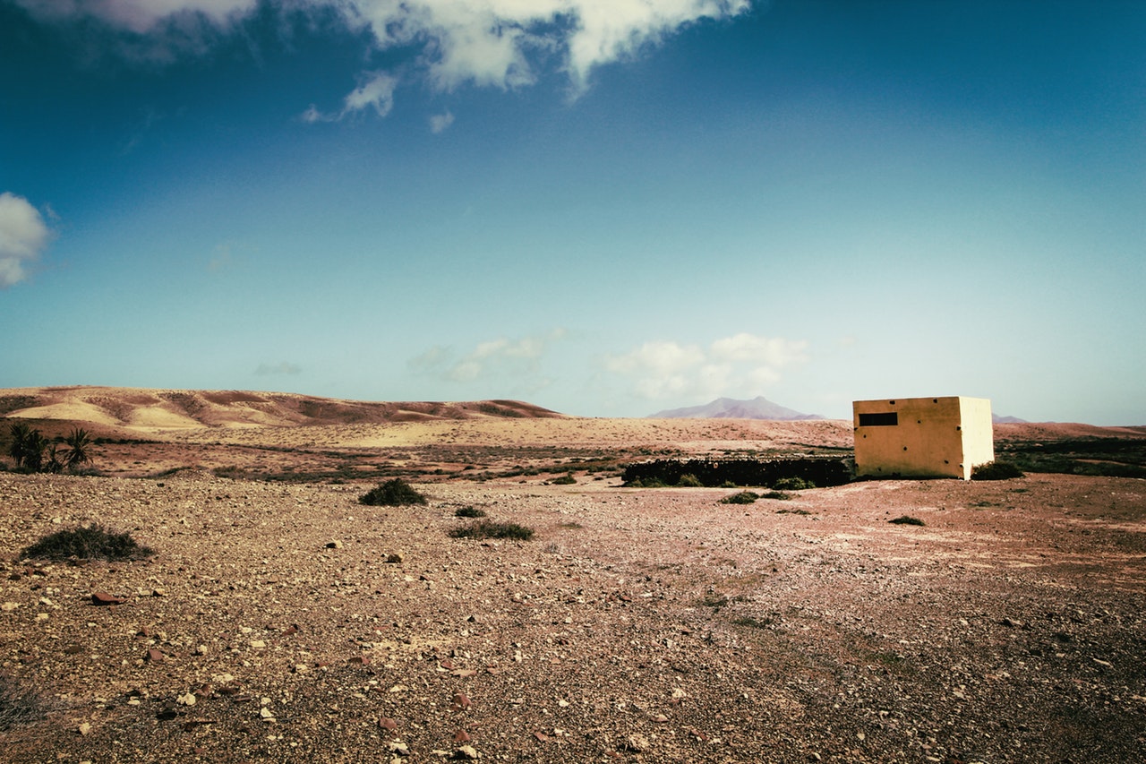 a building in a land